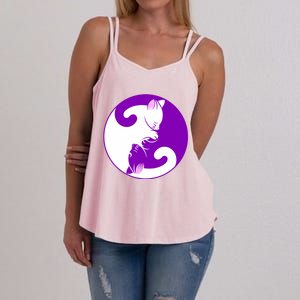 Yin And Yang Cats Cute Meditation Cat Yoga Great Gift Women's Strappy Tank