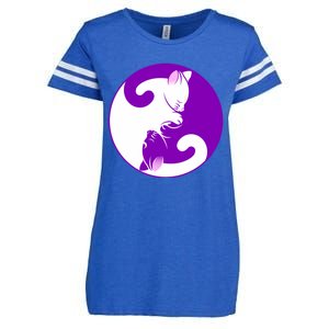 Yin And Yang Cats Cute Meditation Cat Yoga Great Gift Enza Ladies Jersey Football T-Shirt