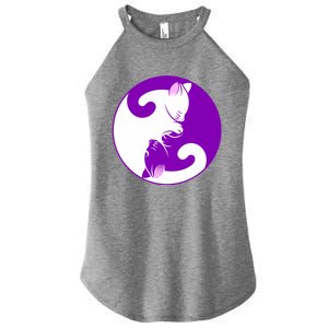 Yin And Yang Cats Cute Meditation Cat Yoga Great Gift Women's Perfect Tri Rocker Tank