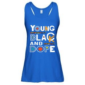 Young Black And Dope Black History Month African Pride Gift Ladies Essential Flowy Tank