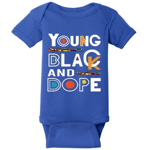 Young Black And Dope Black History Month African Pride Gift Baby Bodysuit