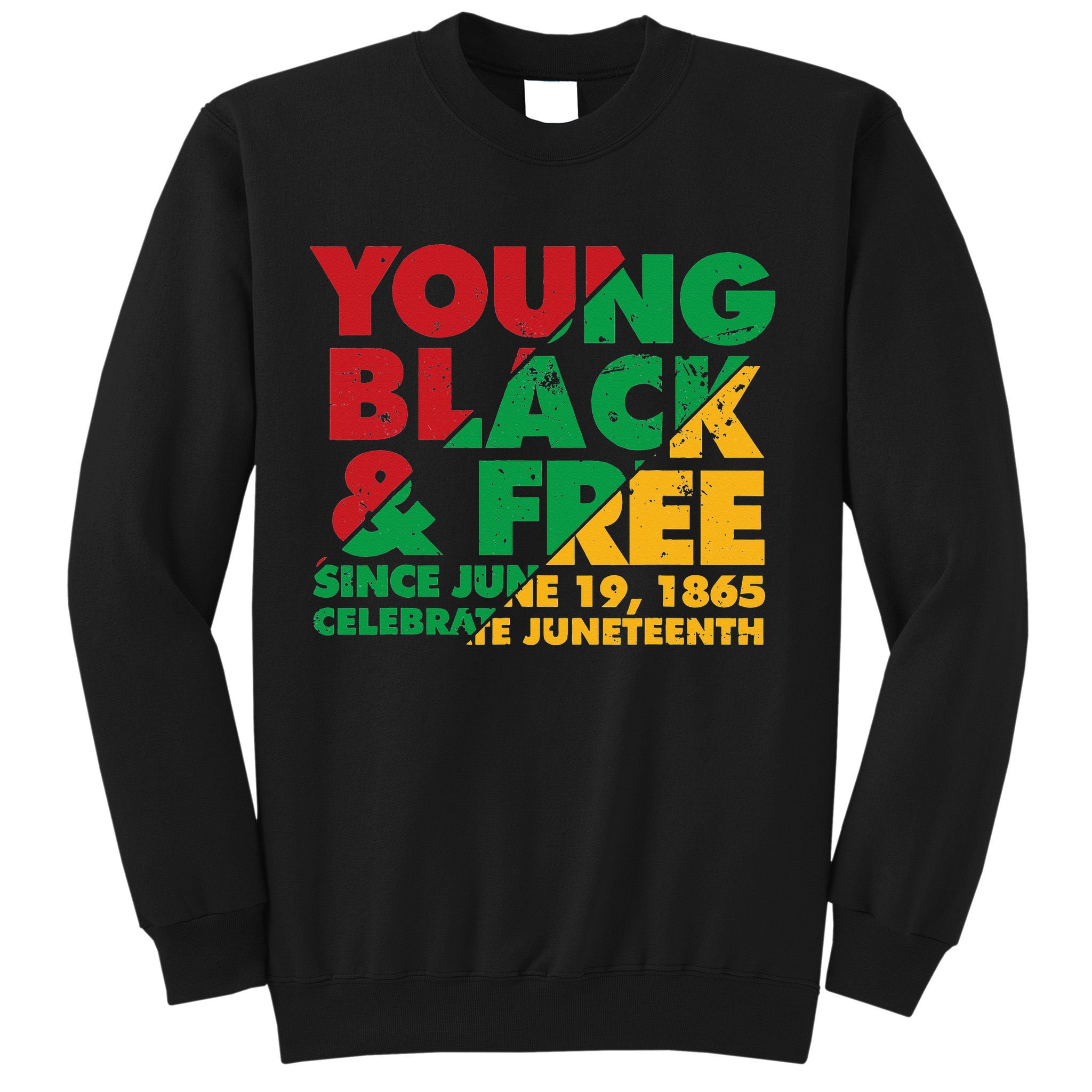 Young Black and Free novelty Juneteenth Sweatshirt