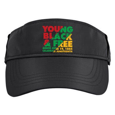 Young Black and Free novelty Juneteenth Adult Drive Performance Visor