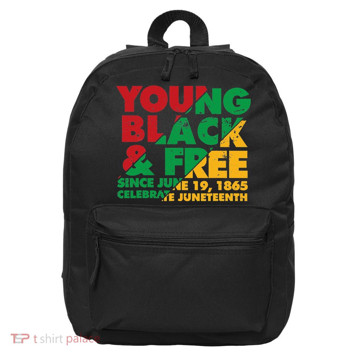 Young Black and Free novelty Juneteenth 16 in Basic Backpack