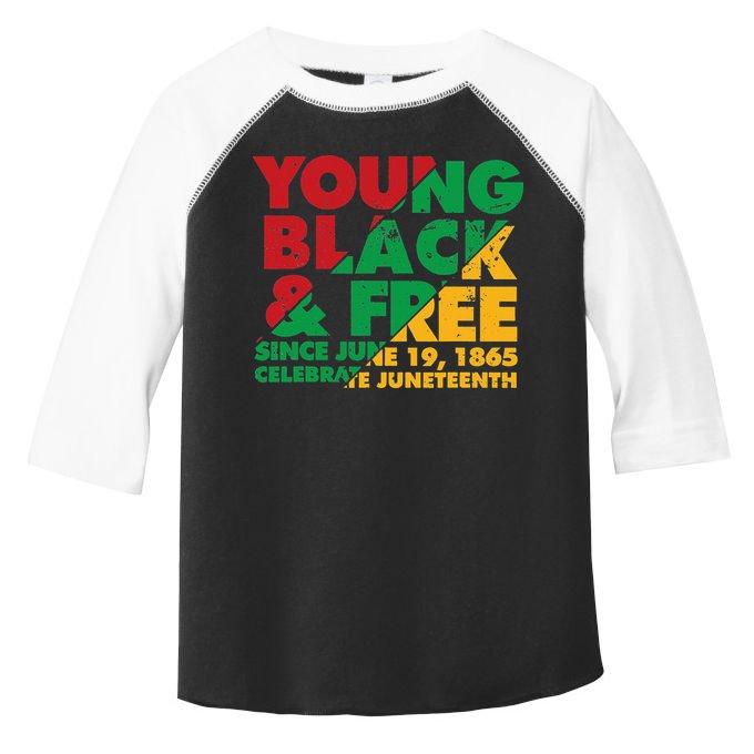 Young Black and Free novelty Juneteenth Toddler Fine Jersey T-Shirt