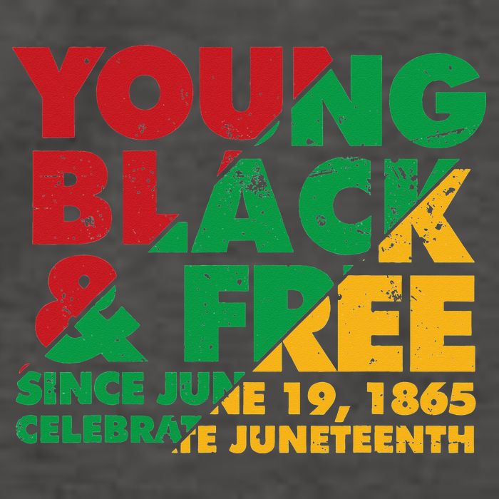 Young Black and Free novelty Juneteenth Vector Backpack