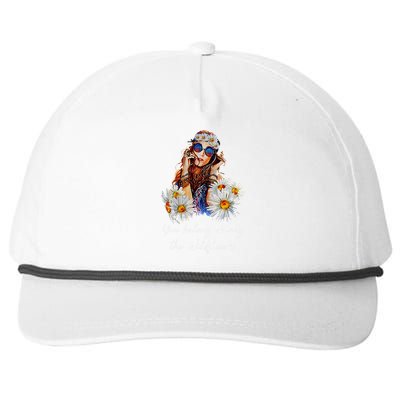 You Belong Among The Wildflowers Hippie Daisy Flower Snapback Five-Panel Rope Hat