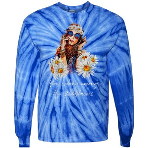 You Belong Among The Wildflowers Hippie Daisy Flower Tie-Dye Long Sleeve Shirt