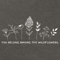 You Belong Among The Wildflowers Cotton Canvas Backpack