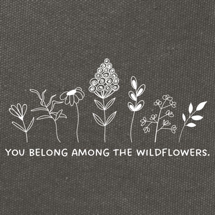 You Belong Among The Wildflowers Cotton Canvas Backpack