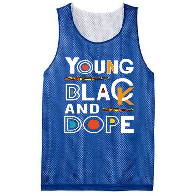 Young Black And Dope Black History Month African Pride Gift Mesh Reversible Basketball Jersey Tank