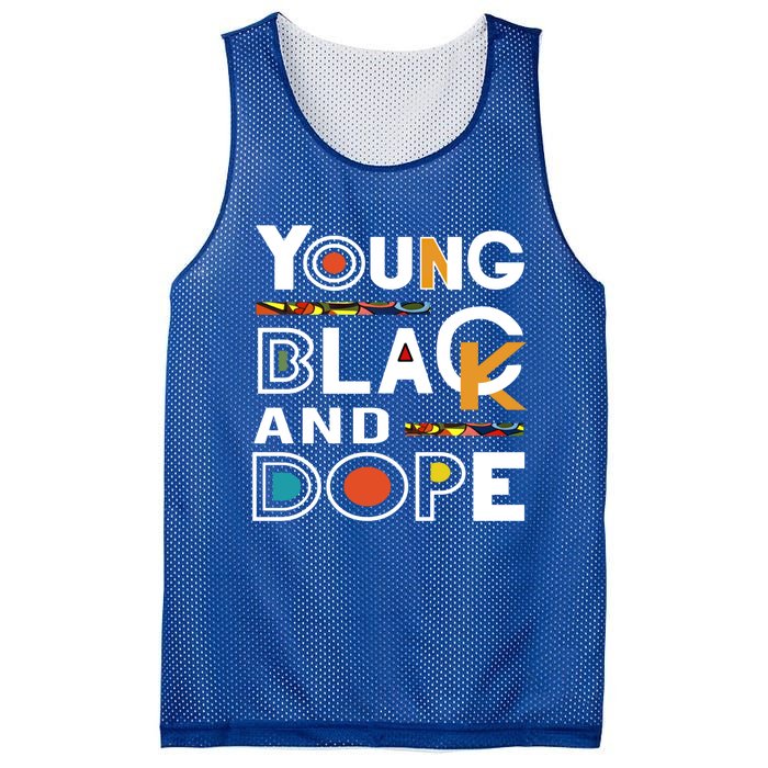 Young Black And Dope Black History Month African Pride Gift Mesh Reversible Basketball Jersey Tank