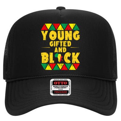 Young Black And Gifted High Crown Mesh Back Trucker Hat