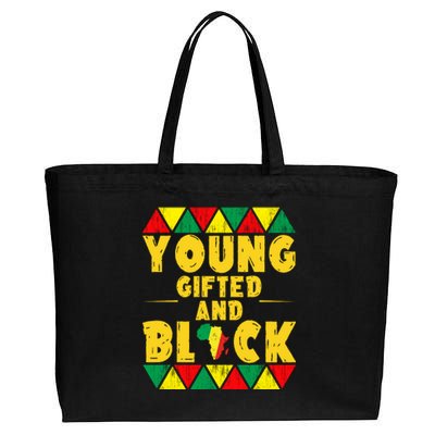 Young Black And Gifted Cotton Canvas Jumbo Tote