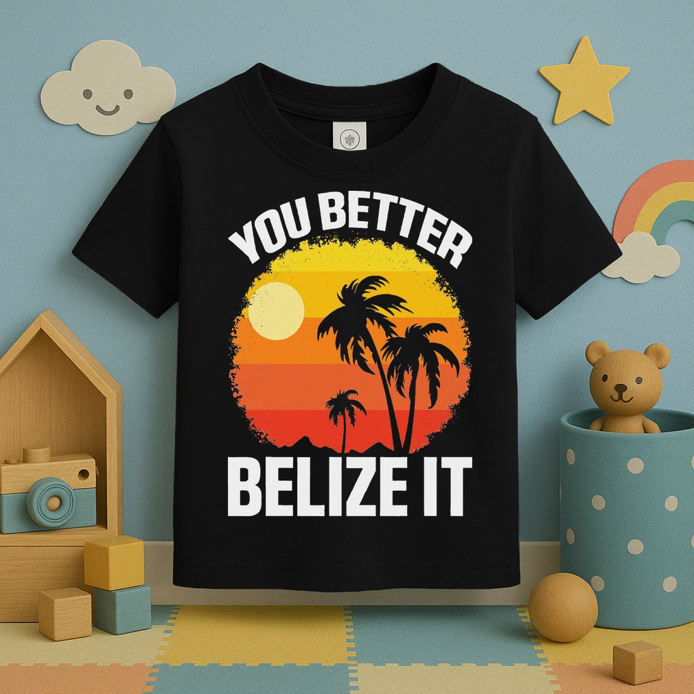 You Better Belize It Funny Belize Vacation Toddler T-Shirt