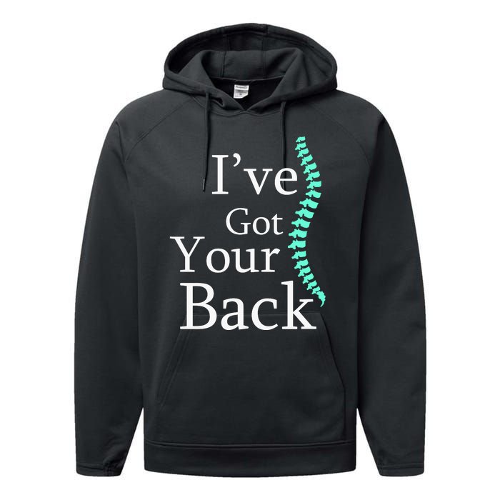 Your Back Chiropractor Gift Performance Fleece Hoodie