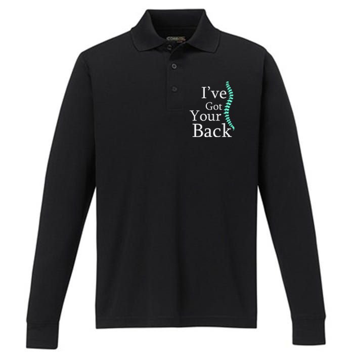 Your Back Chiropractor Gift Performance Long Sleeve Polo