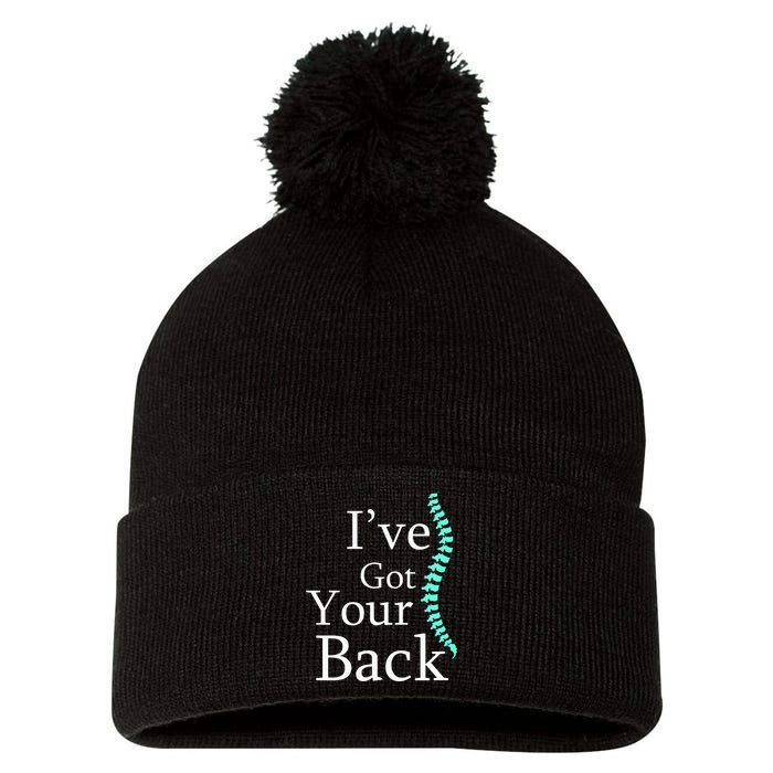 Your Back Chiropractor Gift Pom Pom 12in Knit Beanie