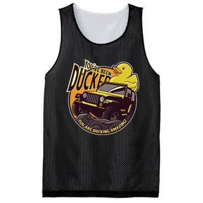 YouVe Been Ducked! Duck Off Road Vehicle Mallard Mesh Reversible Basketball Jersey Tank