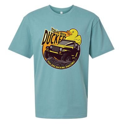 YouVe Been Ducked! Duck Off Road Vehicle Mallard Sueded Cloud Jersey T-Shirt