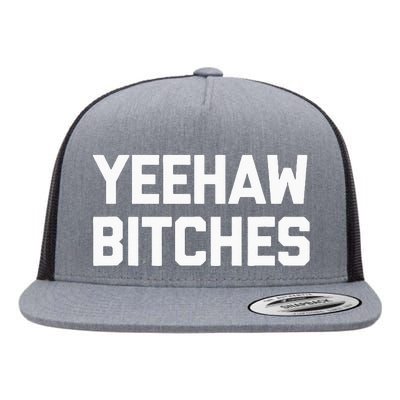 Yeehaw Bitches Funny Western Cowboy Country Music Flat Bill Trucker Hat