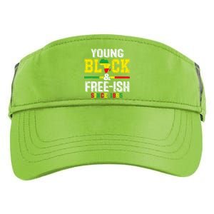 Young Black Freeish 1865 Juneteenth Freedom Day Independence Gift Adult Drive Performance Visor