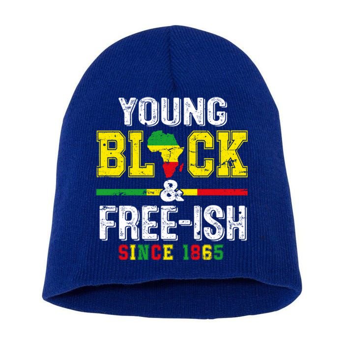 Young Black Freeish 1865 Juneteenth Freedom Day Independence Gift Short Acrylic Beanie