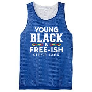 Young Black Freeish 1865 Juneteenth Independence Freedom Day Cute Gift Mesh Reversible Basketball Jersey Tank