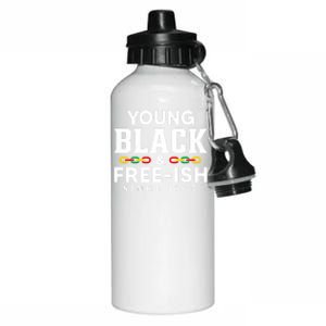 Young Black Freeish 1865 Juneteenth Independence Freedom Day Cute Gift Aluminum Water Bottle