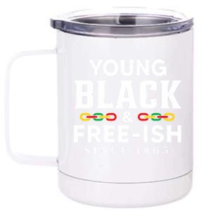 Young Black Freeish 1865 Juneteenth Independence Freedom Day Cute Gift 12 oz Stainless Steel Tumbler Cup