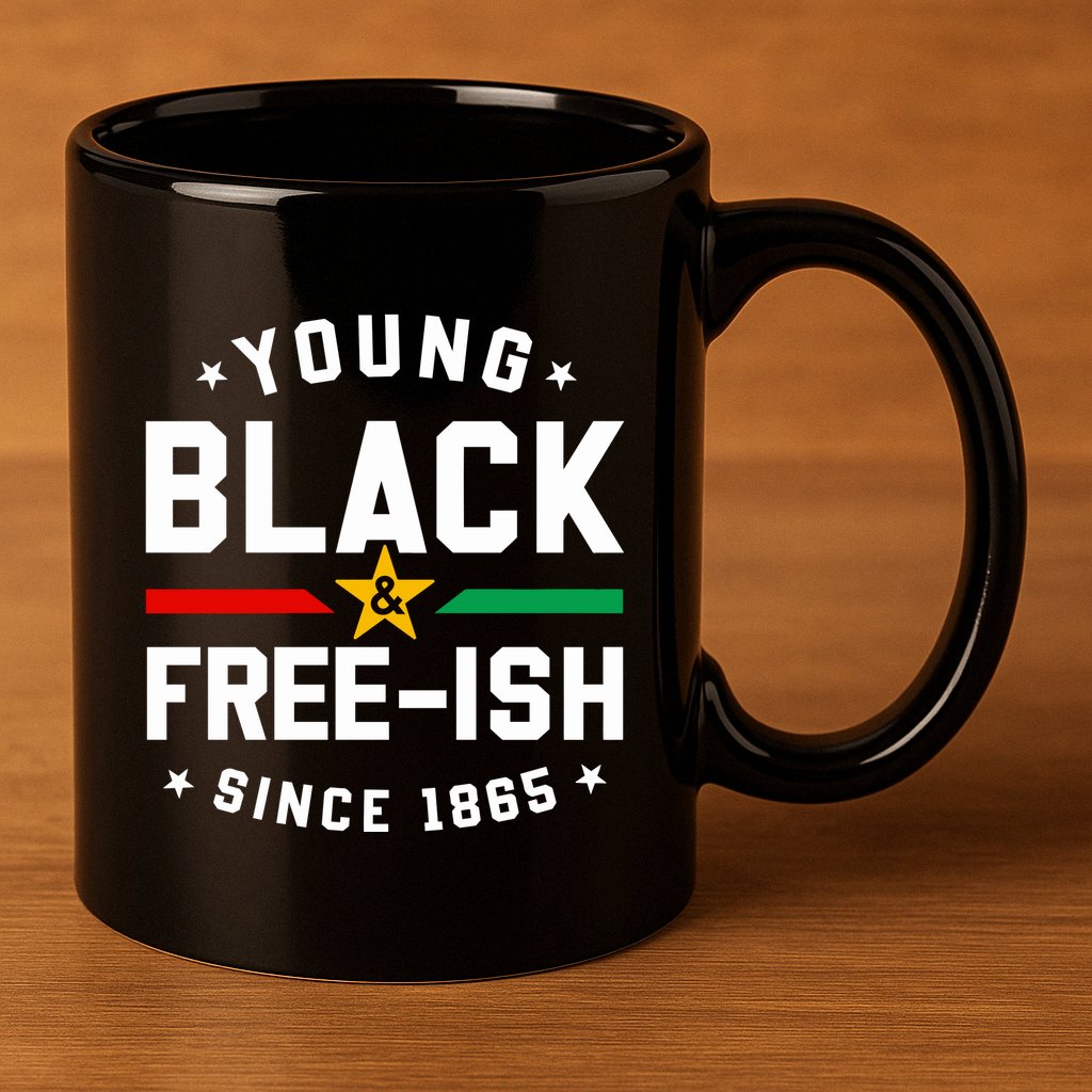 Young Black Freeish Since 1865 11oz C Handle Ceramic Mug