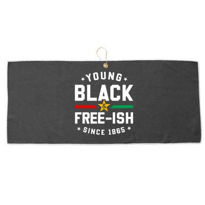 Young Black Freeish Since 1865 Large Microfiber Waffle Golf Towel