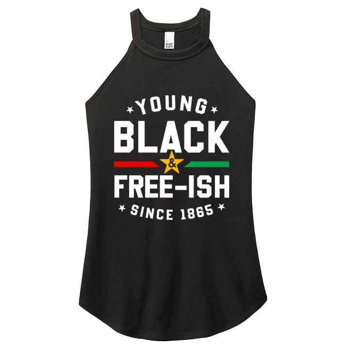 Young Black Freeish Since 1865 Women's Perfect Tri Rocker Tank