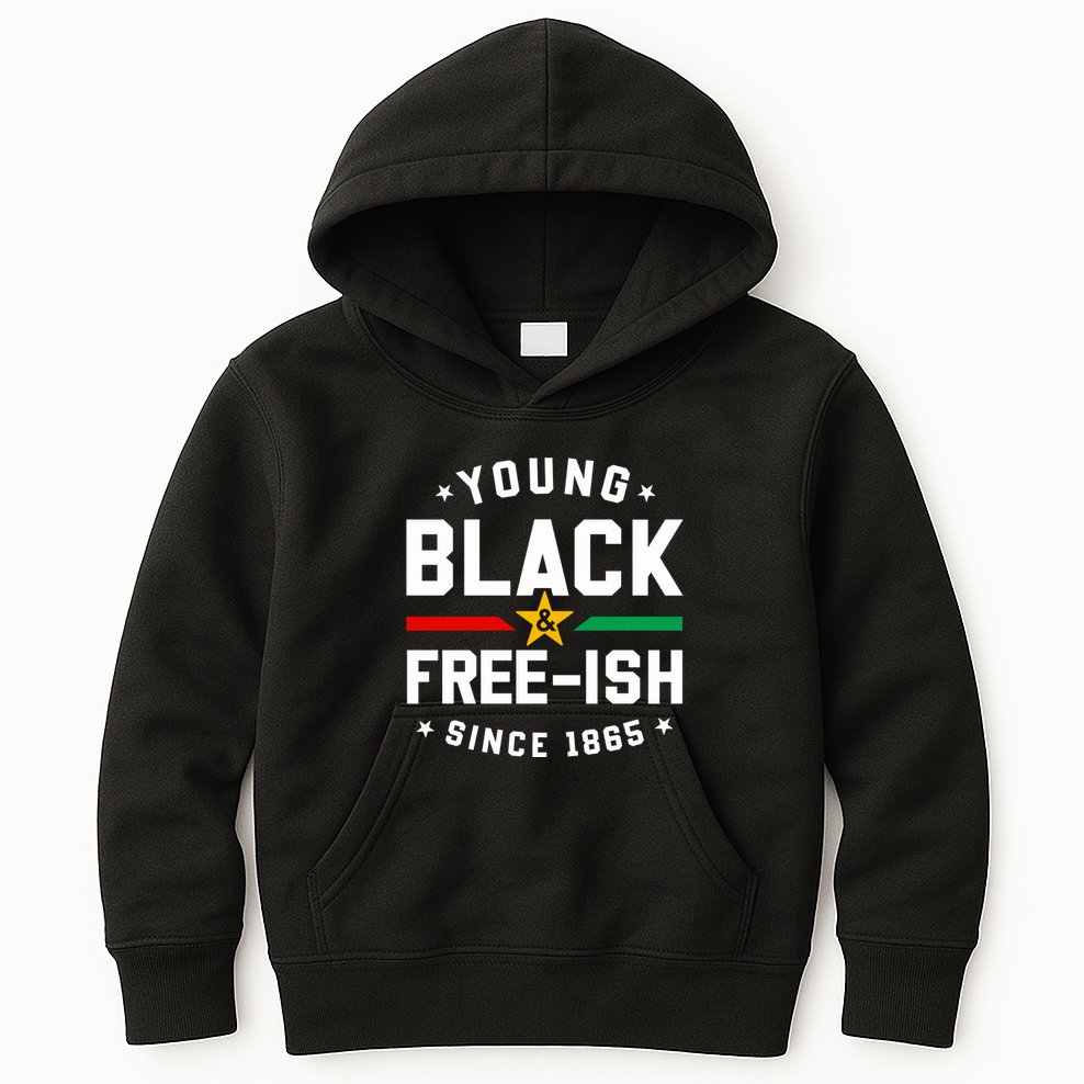 Young Black Freeish Since 1865 Kids Hoodie