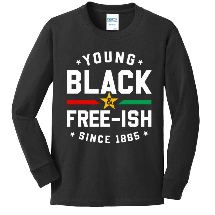 Young Black Freeish Since 1865 Kids Long Sleeve Shirt