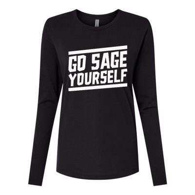 Yogi Bryan Go Sage Yourself Womens Cotton Relaxed Long Sleeve T-Shirt