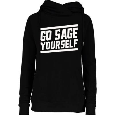 Yogi Bryan Go Sage Yourself Womens Funnel Neck Pullover Hood