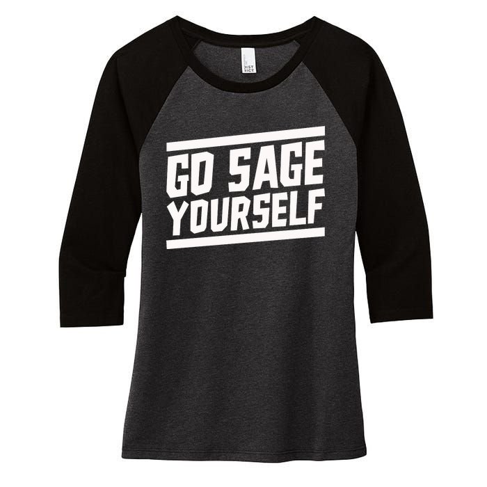 Yogi Bryan Go Sage Yourself Women's Tri-Blend 3/4-Sleeve Raglan Shirt