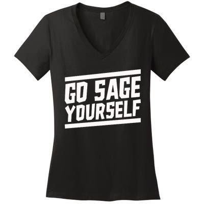 Yogi Bryan Go Sage Yourself Women's V-Neck T-Shirt