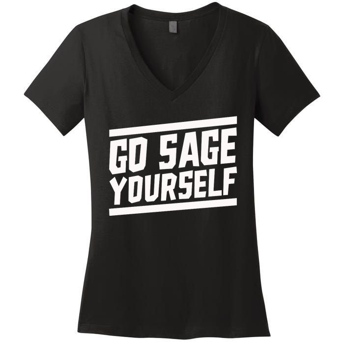 Yogi Bryan Go Sage Yourself Women's V-Neck T-Shirt