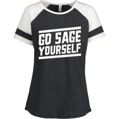 Yogi Bryan Go Sage Yourself Enza Ladies Jersey Colorblock Tee