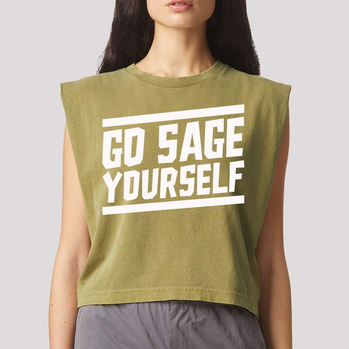 Yogi Bryan Go Sage Yourself Garment-Dyed Women's Muscle Tee