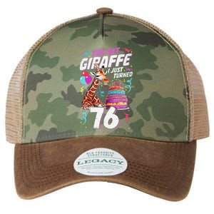 You Bet Giraffe I Just Turned 76 Funny 76th Birthday Legacy Tie Dye Trucker Hat