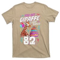 You Bet Giraffe I Just Turned 82 Funny 82nd Birthday T-Shirt