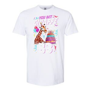 You Bet Giraffe I Just Turned 83 Funny 83rd Birthday Softstyle CVC T-Shirt