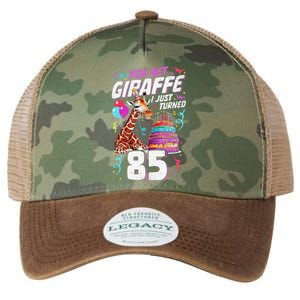 You Bet Giraffe I Just Turned 85 Funny 85th Birthday Legacy Tie Dye Trucker Hat