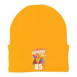 You Bet Giraffe I Just Turned 85 Funny 85th Birthday Knit Cap Winter Beanie