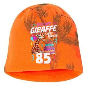 You Bet Giraffe I Just Turned 85 Funny 85th Birthday Kati - Camo Knit Beanie