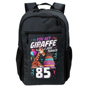 You Bet Giraffe I Just Turned 85 Funny 85th Birthday Daily Commute Backpack