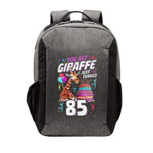 You Bet Giraffe I Just Turned 85 Funny 85th Birthday Vector Backpack